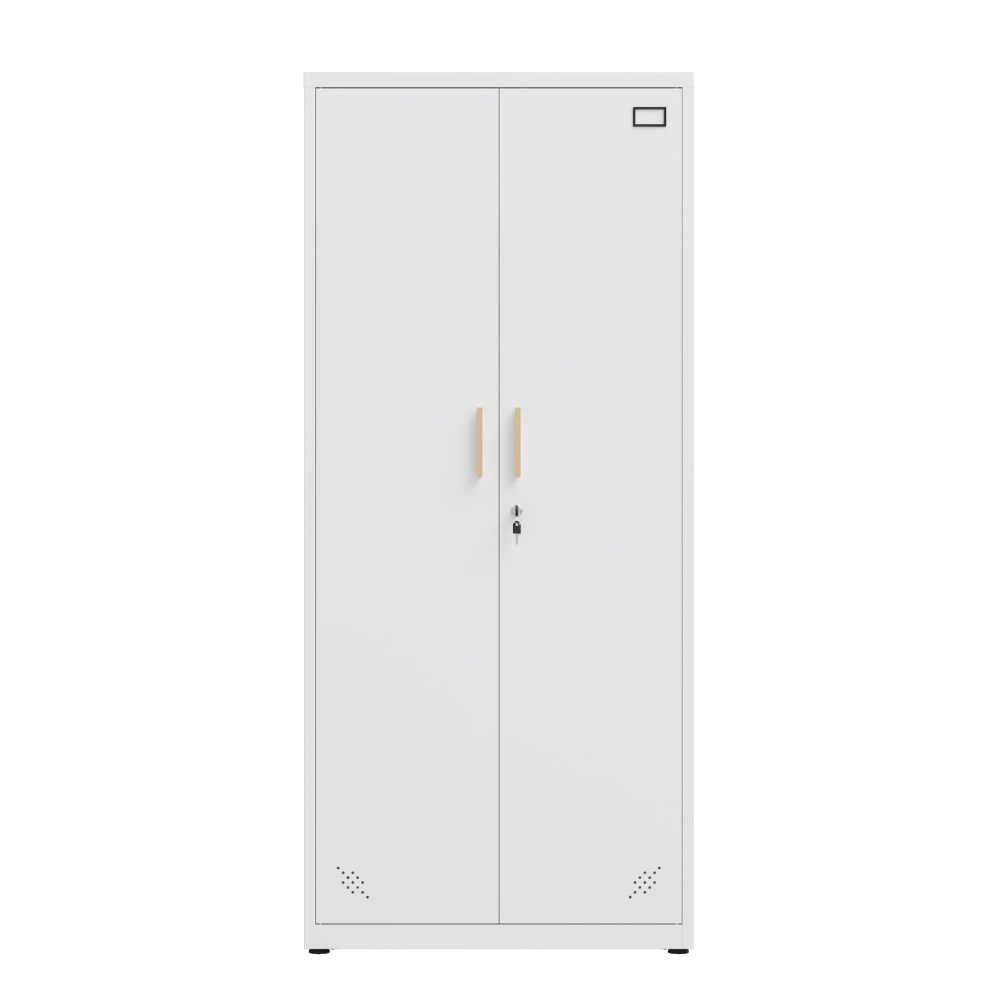 White Steel File Cabinet - 3-4 Shelf Storage for Office & Home