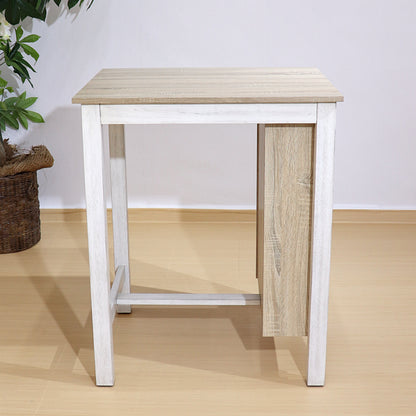 3 Piece American White Oak Dining Set with Storage for Dining Room