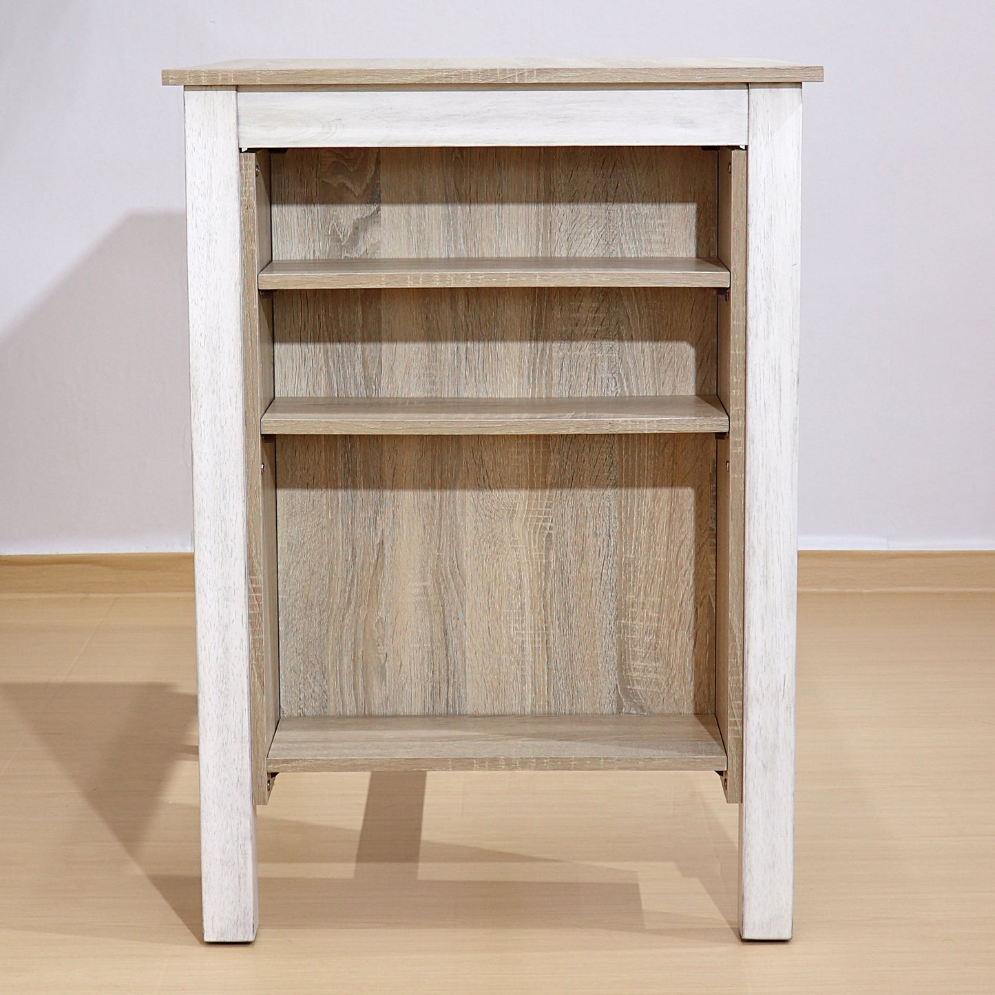 3 Piece American White Oak Dining Set with Storage for Dining Room