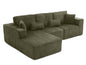 107.5 inch Rabbit hair Modular Cloud Combination Sofa Sofa - L-shaped living room sofa with recliner, Mdoren minimalist sleeper sofa, deep seat, no need to assemble