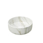 14'' Bathroom Sink, Round Vessel Ceramic Sink with Stone Pattern without Faucet, NO Cabinet, Matte White