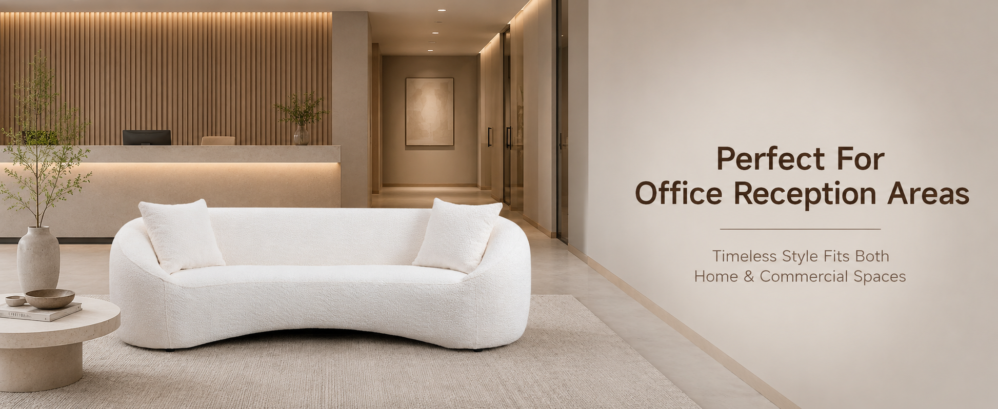 White Eucalyptus Wood Modern Sofa, 3 Seater Cloud Couch for Living Room