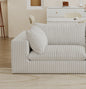 Cloud Sofa,Corduroy Fabric,Deep Seat Couches,Double-layer design,Removable  Cushion,No Assembly, DIY Combination for Living room, Bedroom,Conference room ,Apartment,White