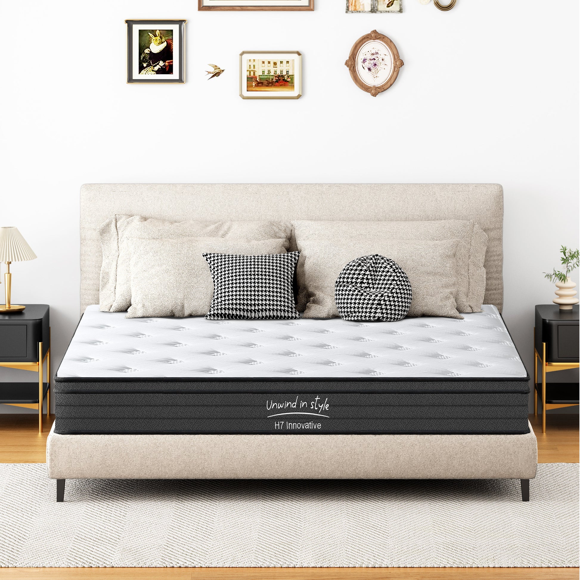 King Size Memory Foam Mattress - 10 Inch Hybrid for Bedroom