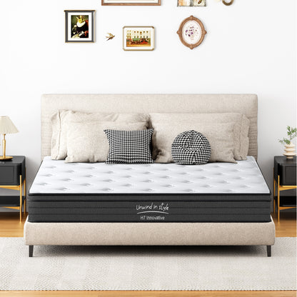 King Size Memory Foam Mattress - 10 Inch Hybrid for Bedroom