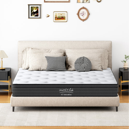 King Size Memory Foam Mattress - 10 Inch Hybrid for Bedroom