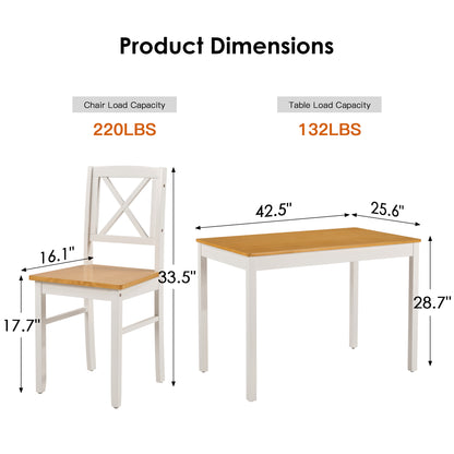 Solid Wood Dining Set with Chairs for Kitchen or Restaurant Use for Dining Room