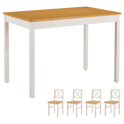 Solid Wood Dining Set with Chairs for Kitchen or Restaurant Use for Dining Room