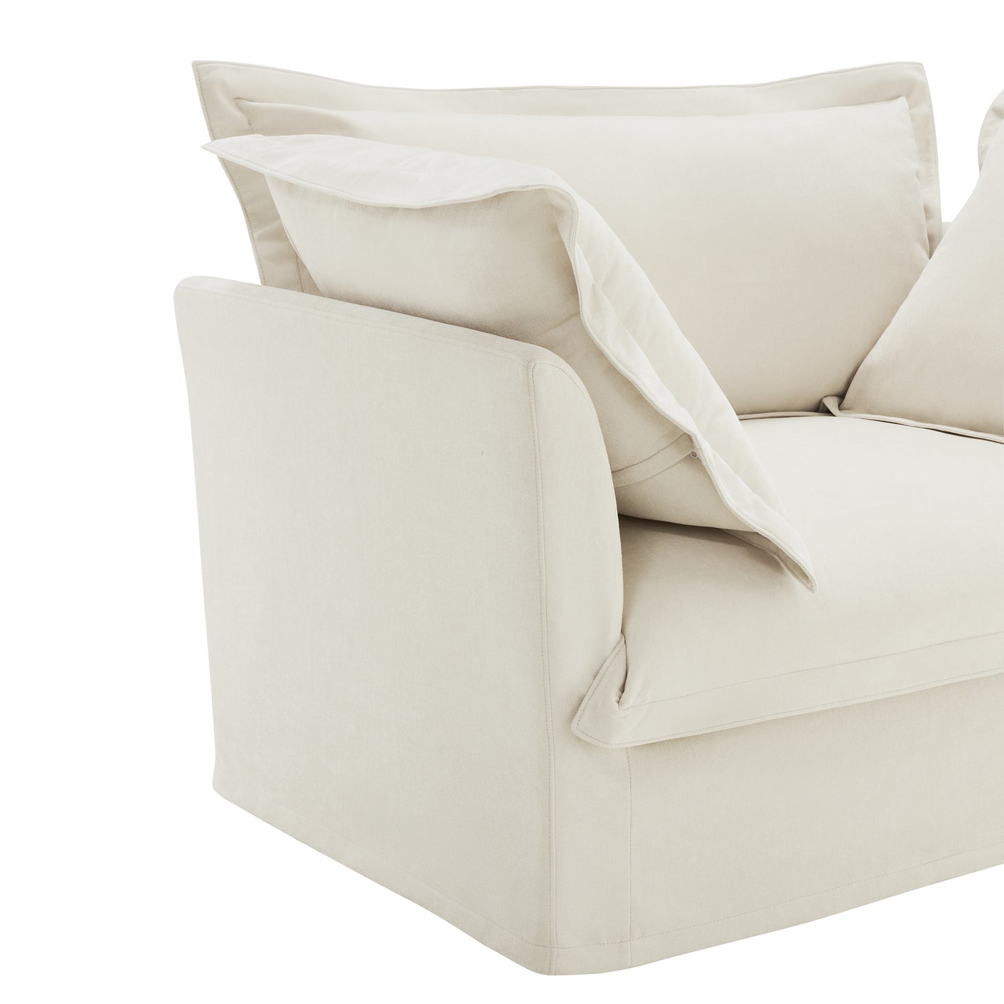 Cream Chenille Sofa - 1 Seat - 41.75" Sofa
