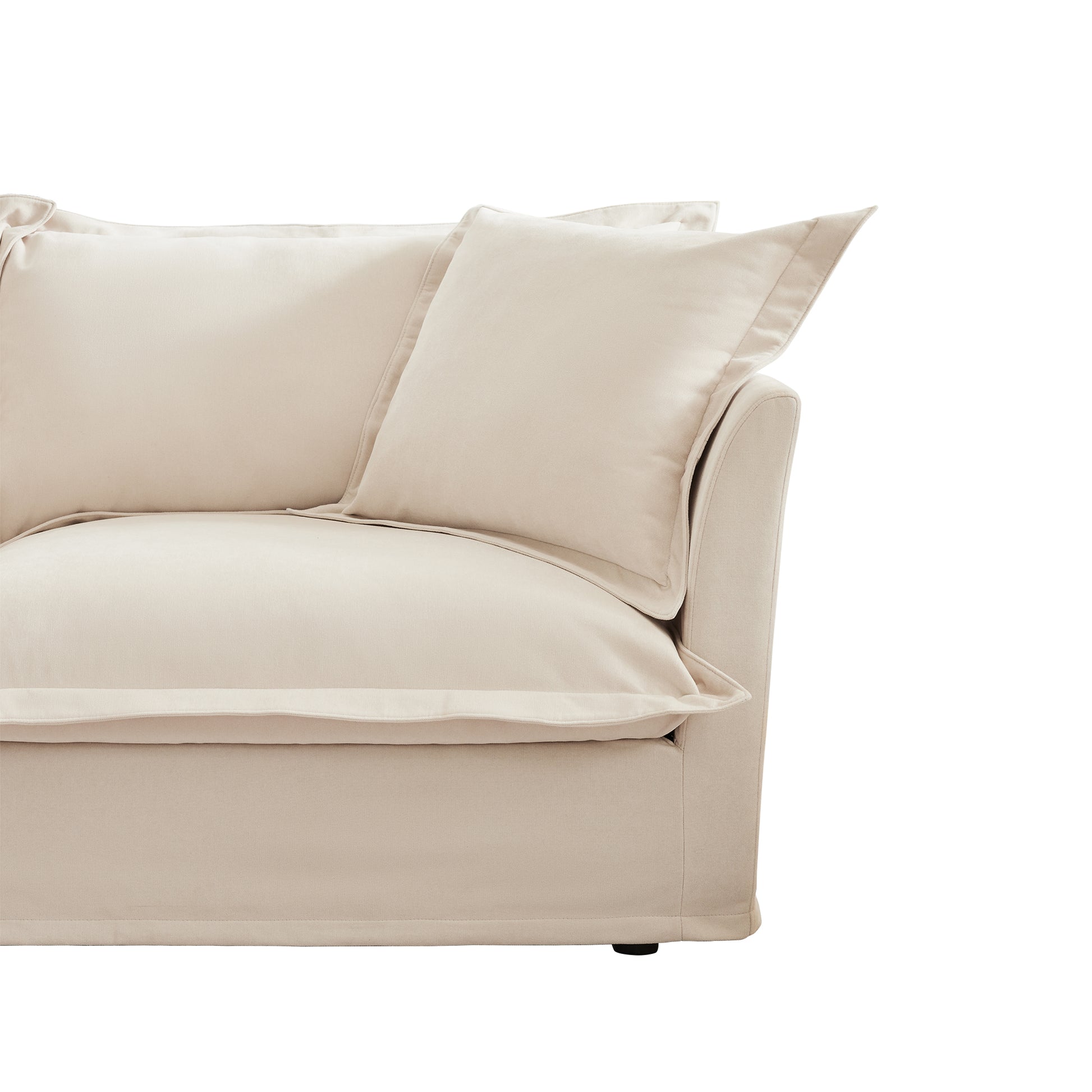 Cream Chenille Sofa - 1 Seat Comfort & Style