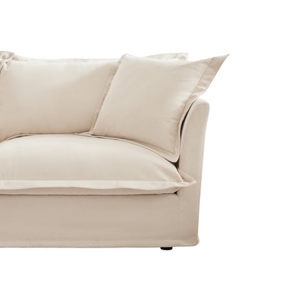 Cream Chenille Sofa - 1 Seat Comfort & Style