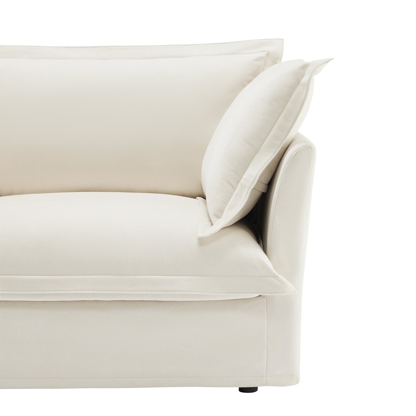 Cream Chenille Sofa - 1 Seat Comfort & Style