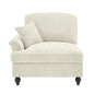 Sofa LSF Chenille W/1 Pillow -Beige White