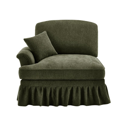 Sofa LSF Chenille W/1 Pillow -Green