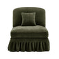 Armless Sofa Chenille W/1 Pillow -Green