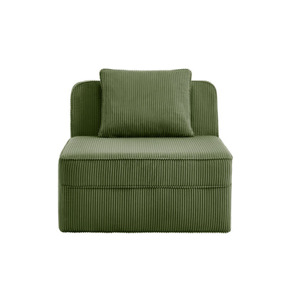 Martha Armless Sofa W/Pillow Corduroy -Green