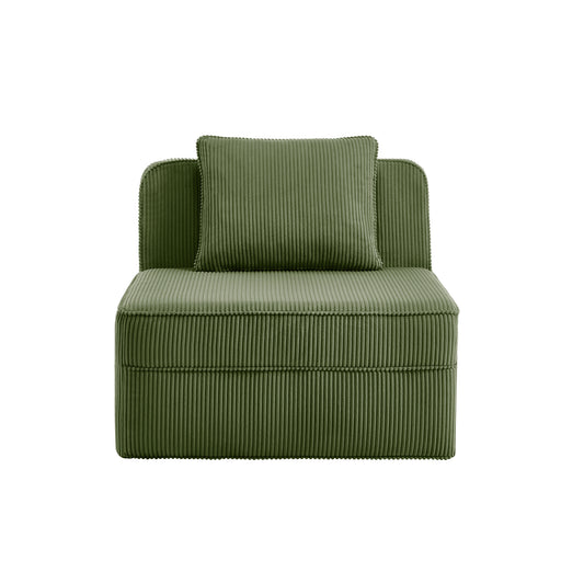 Martha Armless Sofa W/Pillow Corduroy -Green