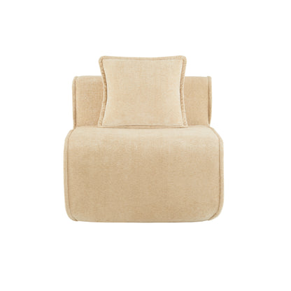 Harrison Armless Sofa Velvet-Light Camel