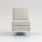 Modular Sectional Sofa Armless Seat Module, Corduroy Sectional Couch, Single Couch Modular Armless Accent Chair with Back Cushion,  Beige
