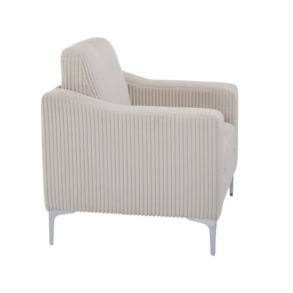 Beige Corduroy Modular Sofa for Guest Room Comfort for Living Room