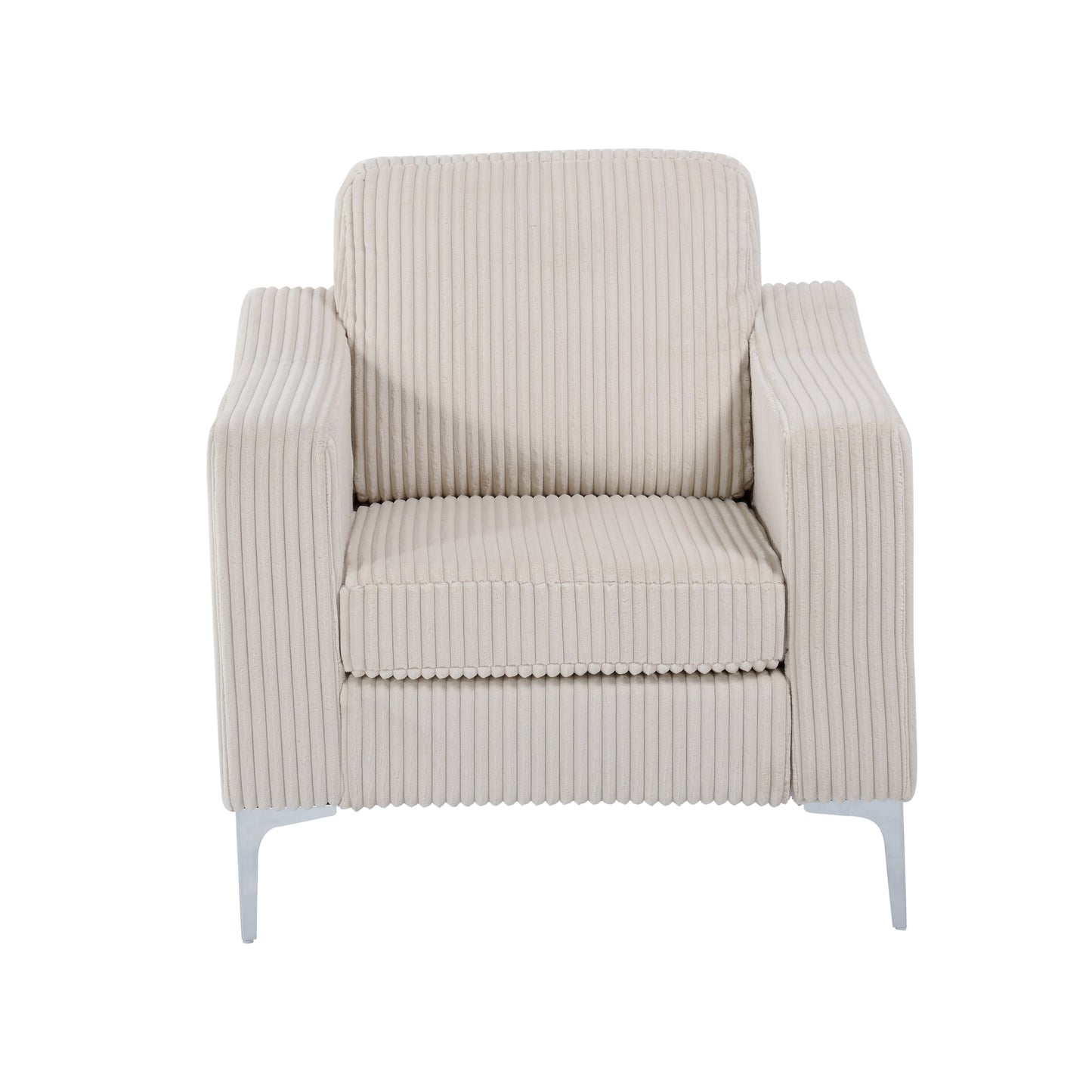 Beige Corduroy Modular Sofa for Guest Room Comfort for Living Room