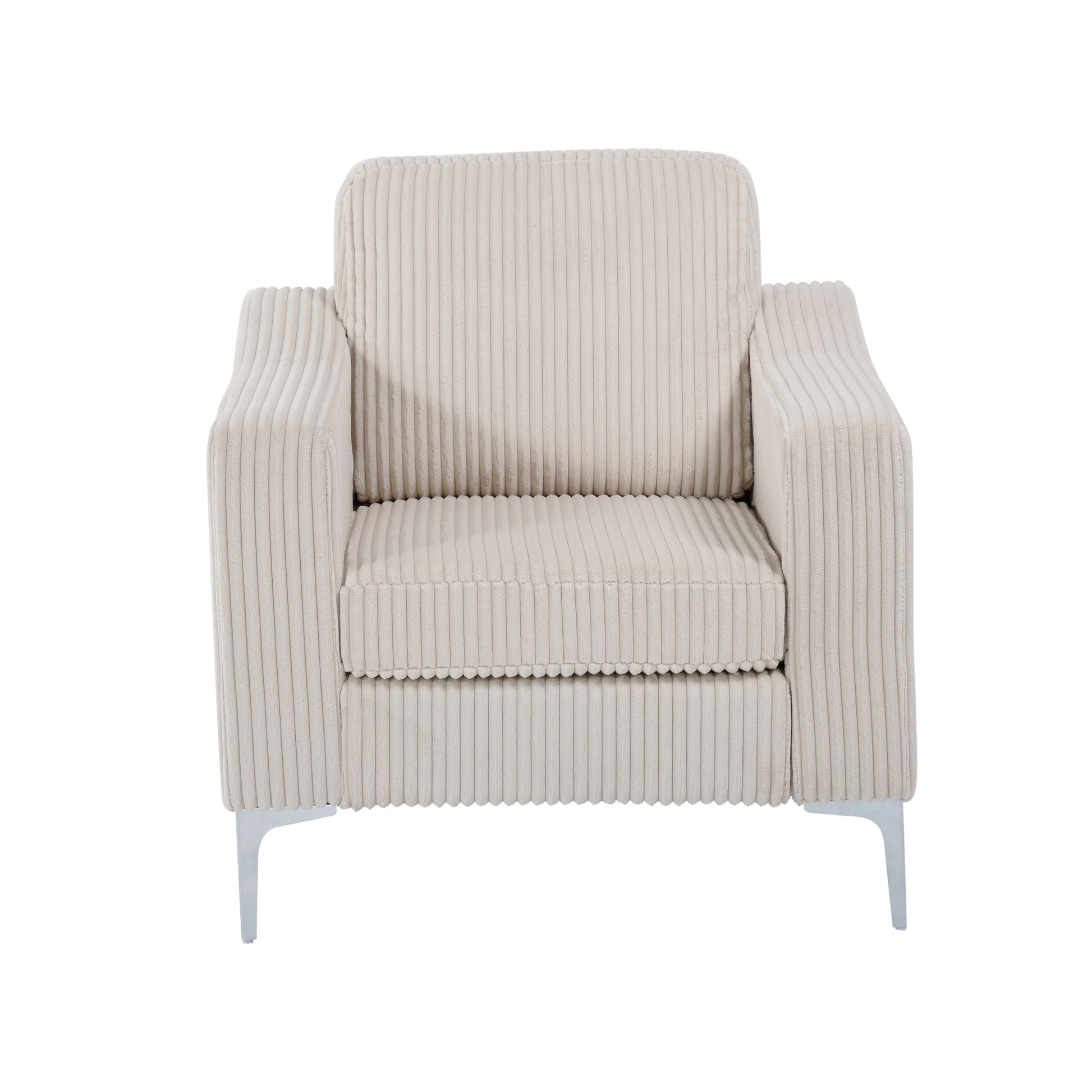 Beige Corduroy Modular Sofa for Guest Room Comfort for Living Room