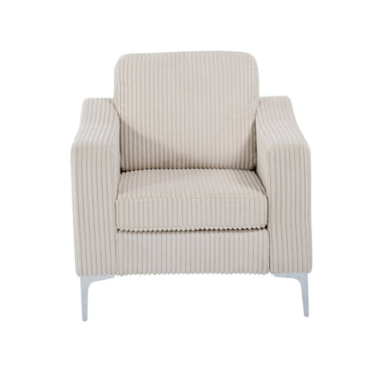 Beige Corduroy Modular Sofa for Guest Room Comfort for Living Room