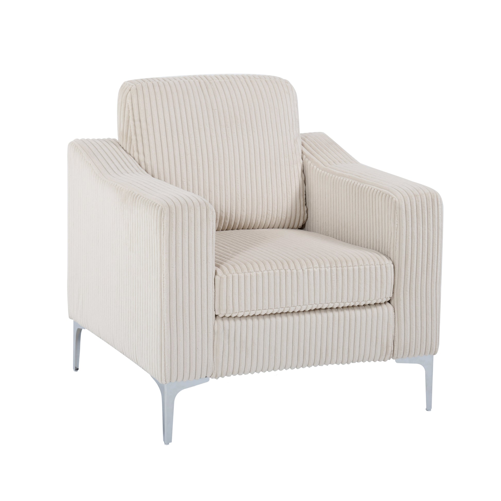 Beige Corduroy Modular Sofa for Guest Room Comfort for Living Room