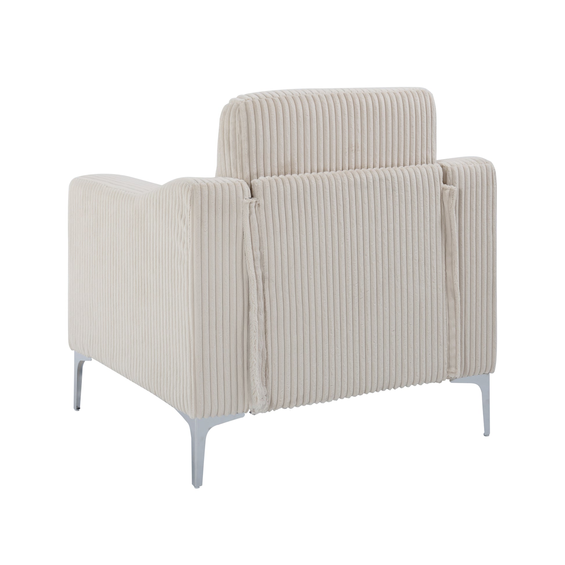 Beige Corduroy Modular Sofa for Guest Room Comfort for Living Room