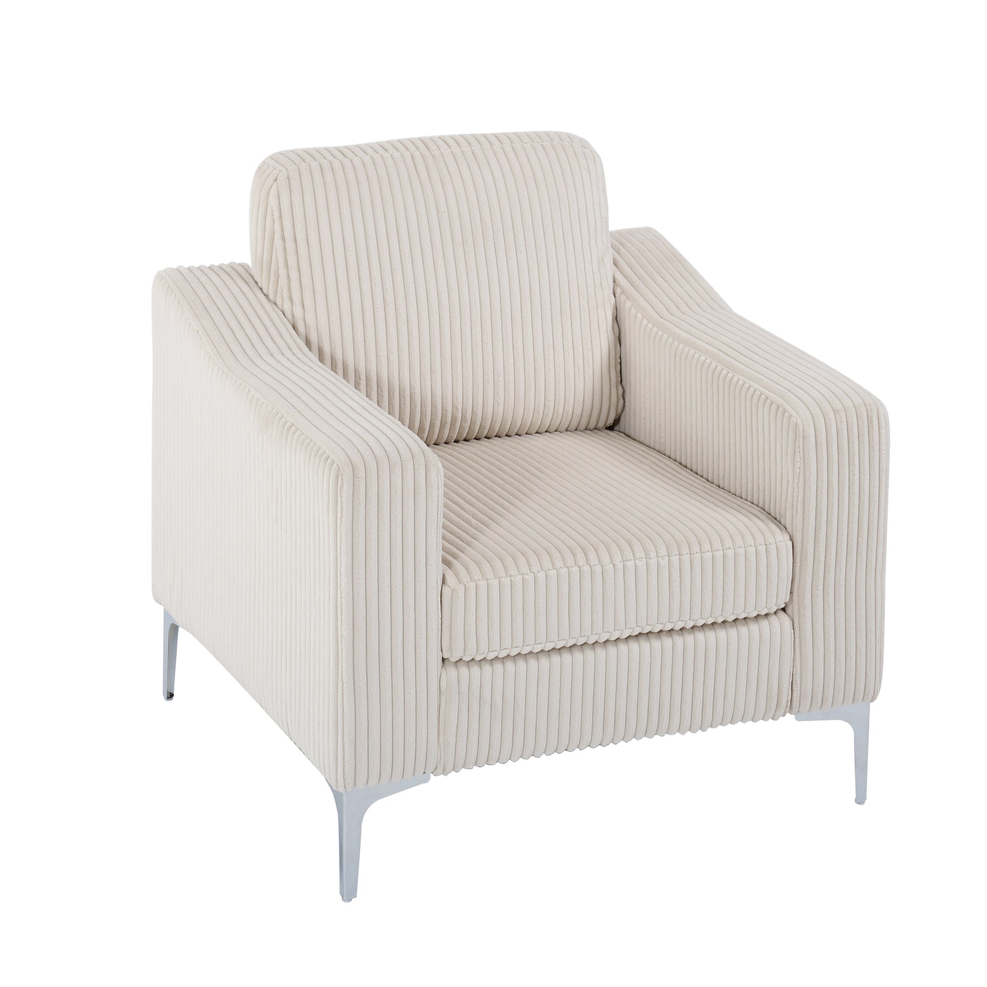 Lounge sofa with armrests that can be assembled,Convertible Sectional Corduroy Sofa,Beige
