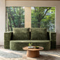 78.7" Full Size Floor Sofa, Folding Queen Sleeper Couch, Futon Loveseat Sofa, Plush Corduroy Foam-Filled Sleeper Couch Bed, Fold Mattress Bed for Living Room, Guest Use, Office, Apartment,green