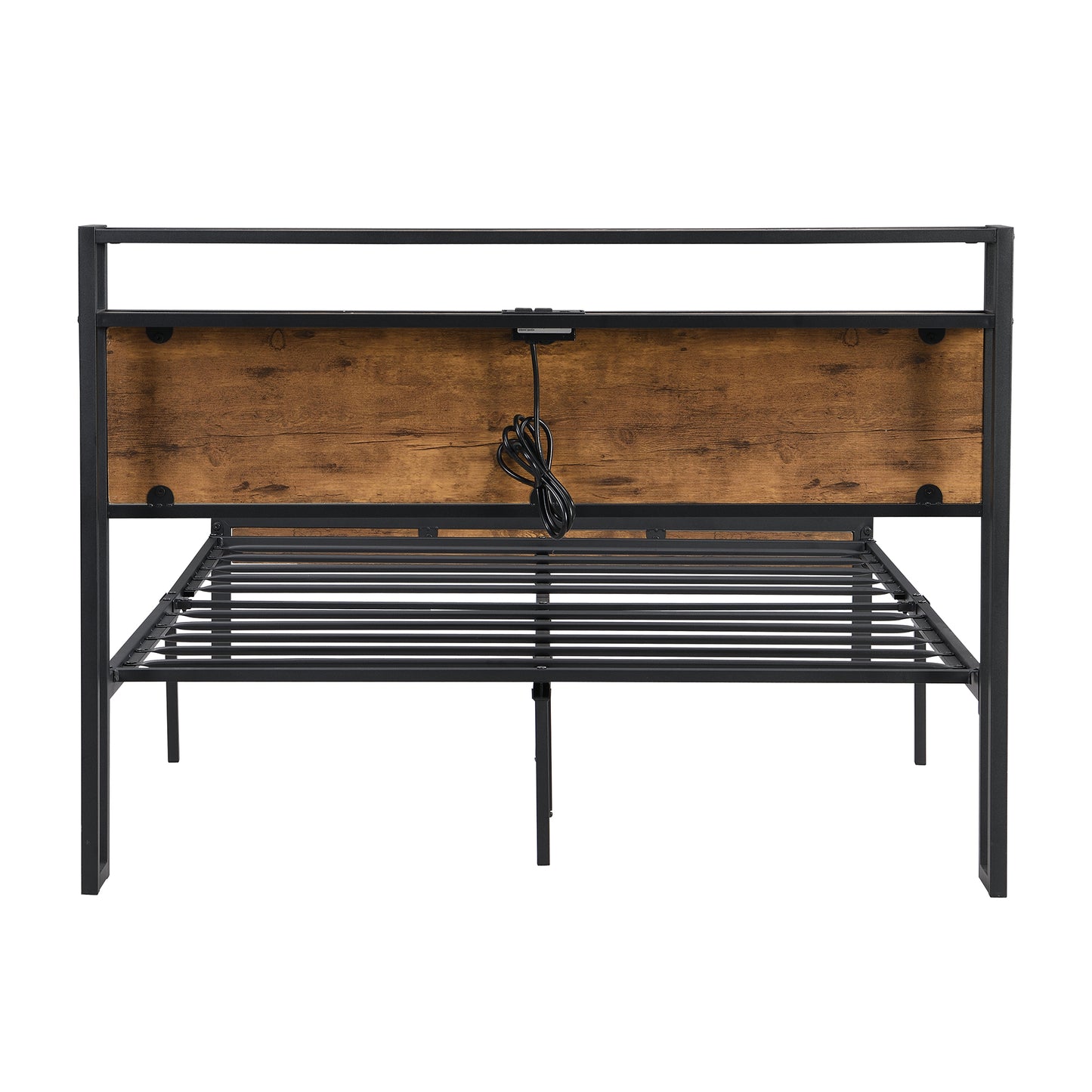 Queen Size Metal Platform Bed Frame - Black, No Box Spring Needed