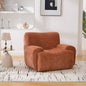 42" Wide Modern Upholstered Oversized Accent Chair, Boneless Single Sofa Chair, Chenille Armchair Comfy Reading Lounge Chair with Deep Seats for Living Room Bedroom Apartment, Dorms, Orange
