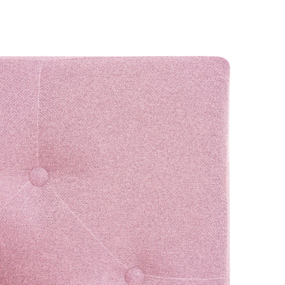 Full Size Pink Linen Upholstered Bed Frame - No Box Spring
