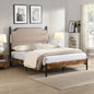 Queen  Bed Frame , Upholstered headboard  with Charging  and Touch sensitive LED Lights, Under Bed Storage, No Box Spring Needed,Noise Free