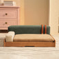 Modern Wooden Pet Bed for Cats & Dogs – Oak Veneer, Scratch-Resistant Fabric, Removable Cushion