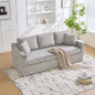 83.86" Wide Modern Casual Sofa, Chenille Fabric, Deep Seat, Three-Seater, With Removable Upholstery Cover, Suitable For Living Room, Bedroom, Apartment. Gray