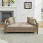 75.2'' Wide Upholstered Chaise Lounge Indoor with Nailheads,Sleeper Sofa Couch With 4 Throw Pillows&2 Bolsters,Daybed with Rubberwood Legs For Living Room,Bedroom, Apartment,Guestroom,Taupe Chenille