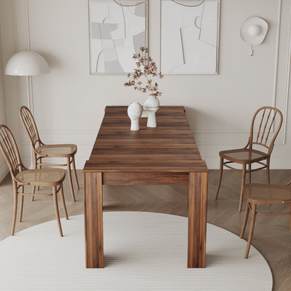 Walnut Extendable Console Table - 70" Dining Table for Dining Room