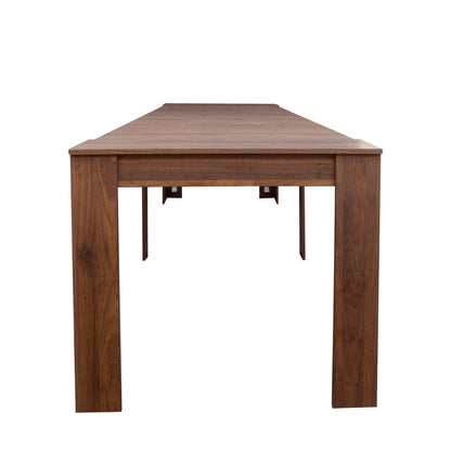 Walnut Extendable Console Table - 70" Dining Table for Dining Room