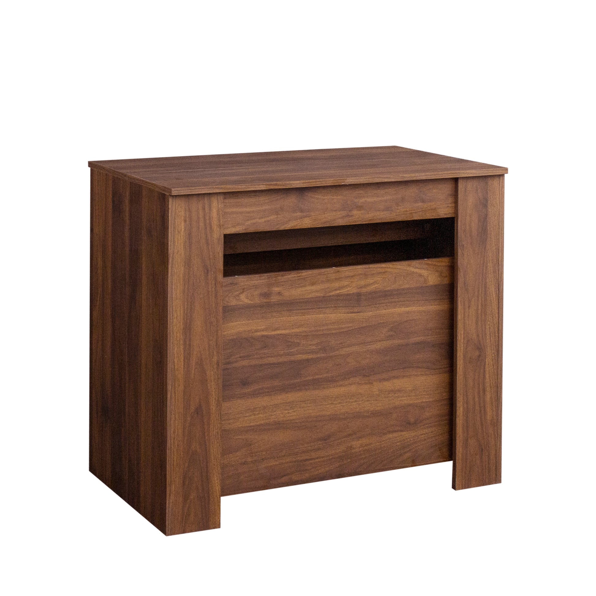 Walnut Extendable Console Table - 70" Dining Table for Dining Room