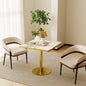Square Modern Dinning Table 31.5 inches Bistro Table Tulip Table with Faux Marble top,Easy Assemble,Sturdy Metal Frame Diameter