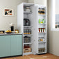 White Kitchen Pantry Cabinet - 5 Shelves Storage