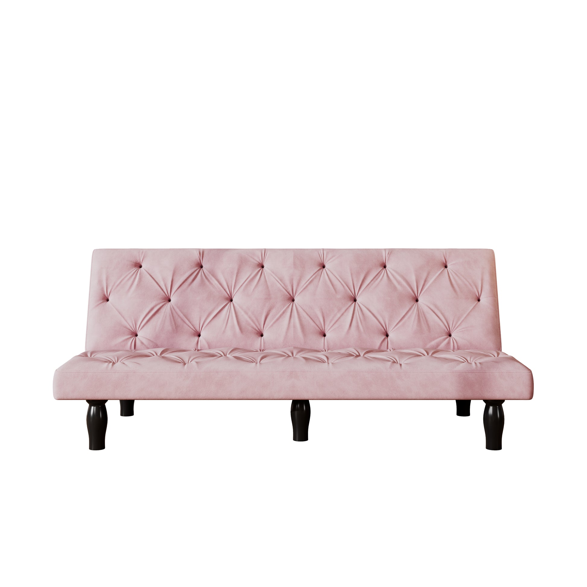 66" Pink Velvet Sofa Bed - Converts to Bed for Living Room