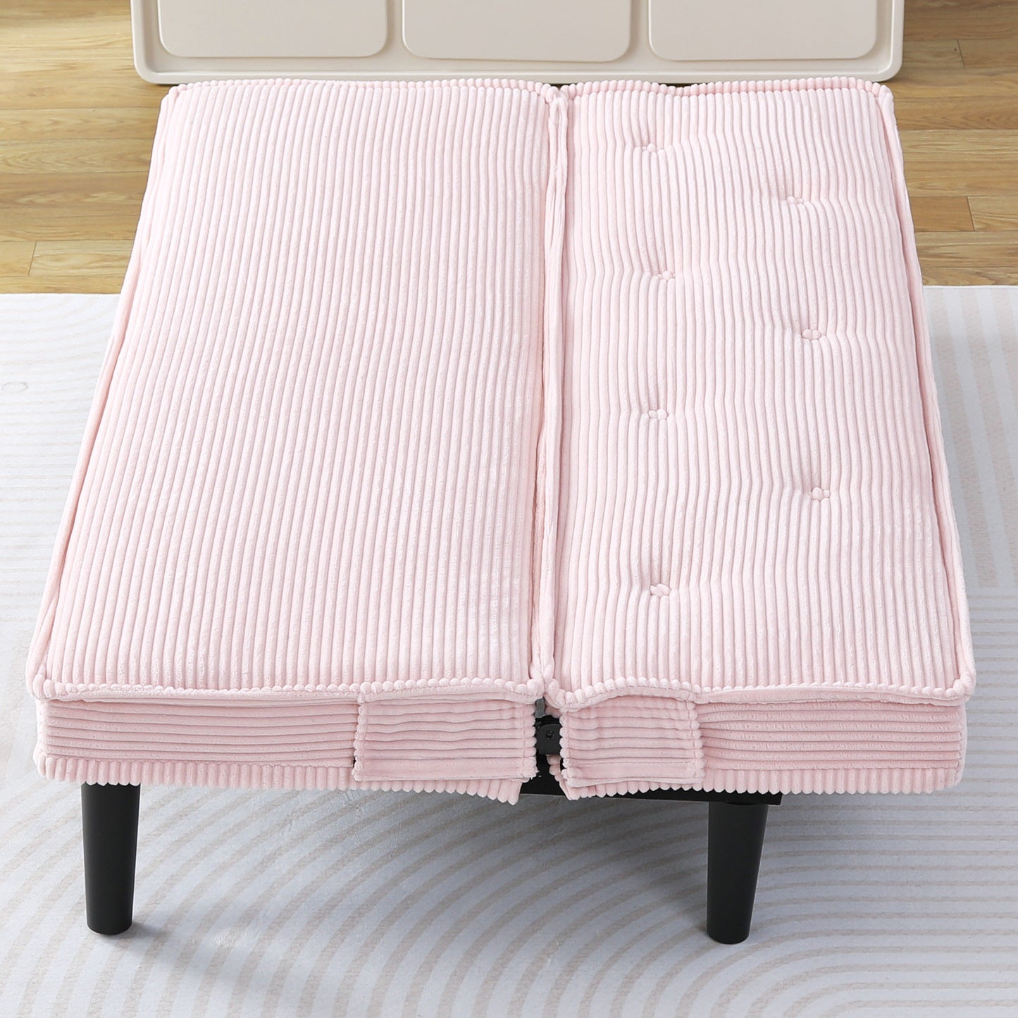 Pink Corduroy 2 Seat Sofa for Guest Room or Bedroom for Living Room
