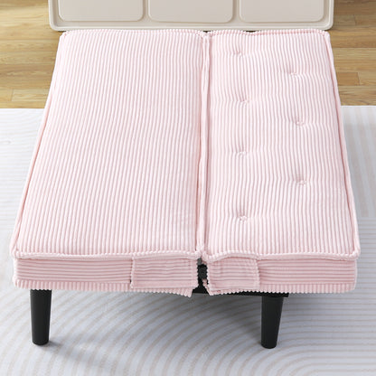 Pink Corduroy 2 Seat Sofa for Guest Room or Bedroom for Living Room
