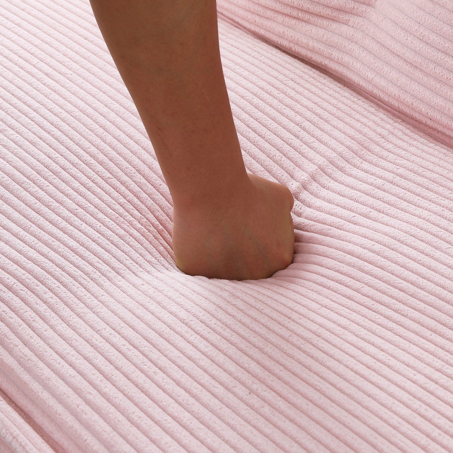 Pink Corduroy 2 Seat Sofa for Guest Room or Bedroom for Living Room