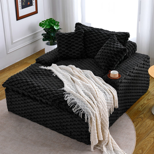 51 - inch Comfort - bearing Sofa: Two Pillows and One Backrest, Suitable for Multiple Scenarios in Bedrooms and Living Rooms