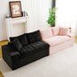 Luxury Color-Block Turtle Velvet Multifunctional Sofa - Arrangeable in Single Row, Side-by-Side or Facing Each Other, Stylish Living Room Furniture for Cozy Home Decor