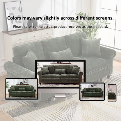 King Size Green Sofa Bed - 3 in 1 Sleeper Sofa for Living Room